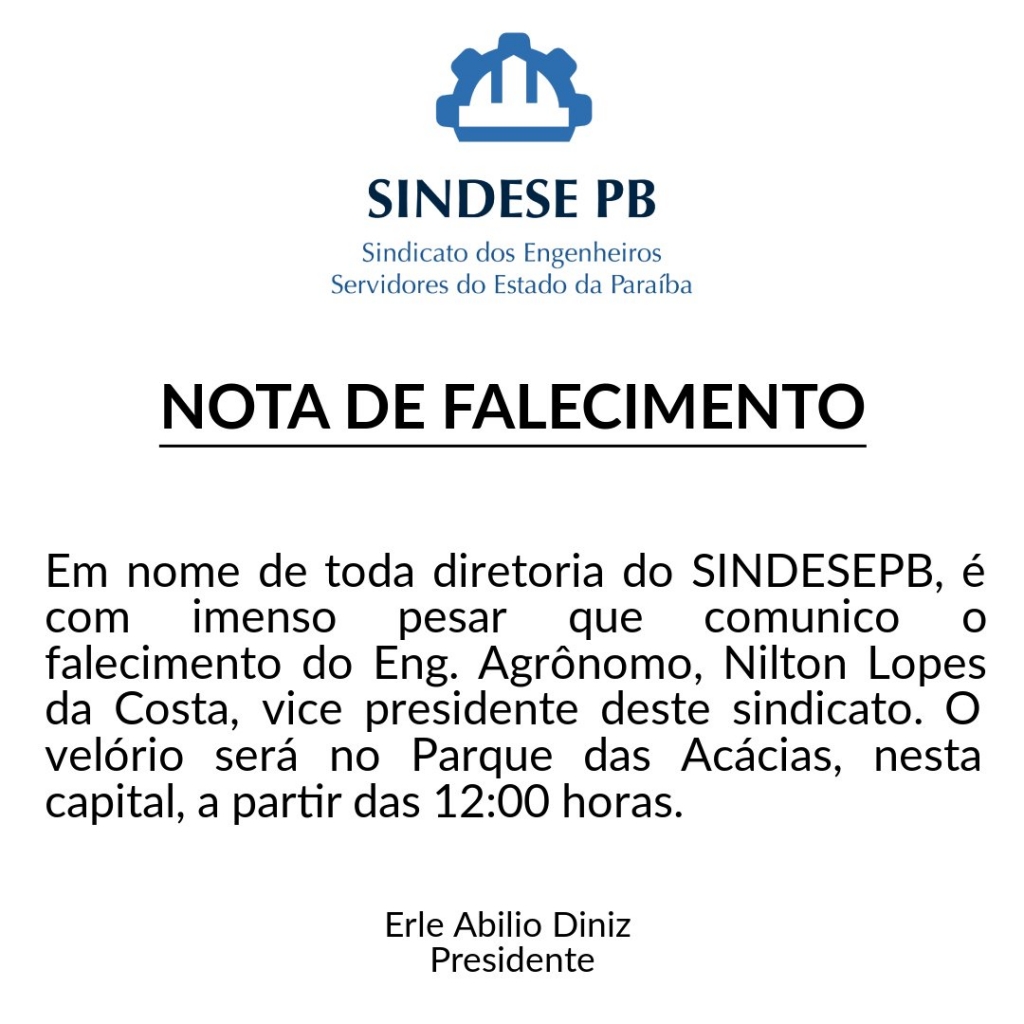 Nota de falecimento