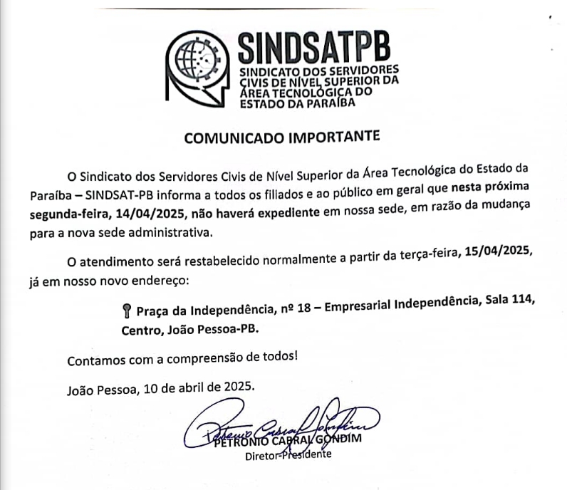 COMUNICADO IMPORTANTE