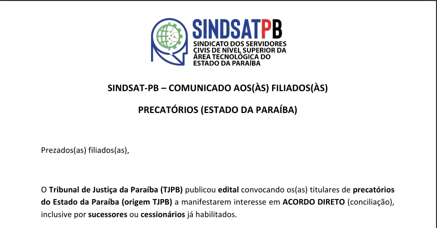 COMUNICADO - ACORDOS PRECATÓRIOS 2026